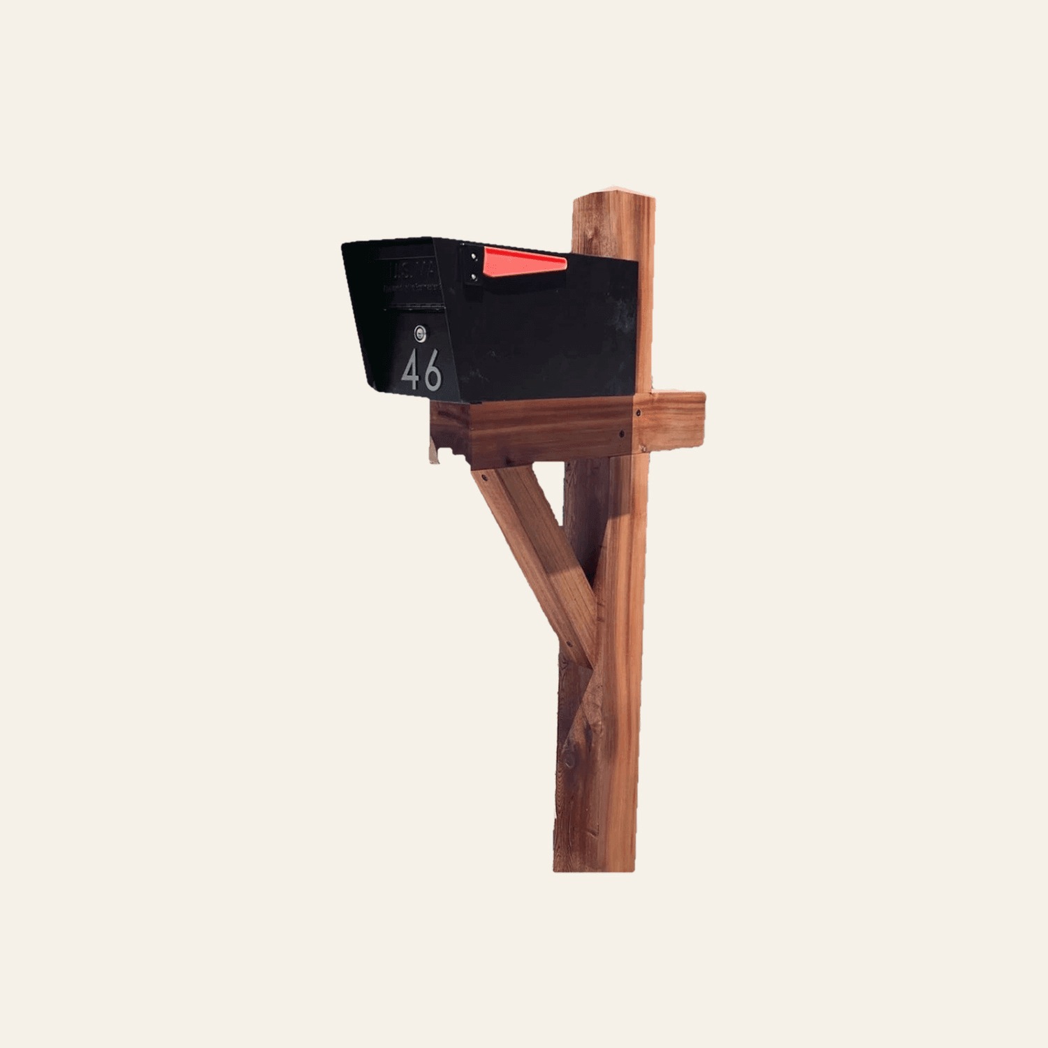 Craftsman cedar post mailbox style