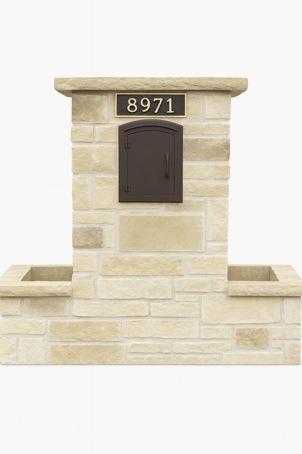 The Planter stone mailbox catalog design